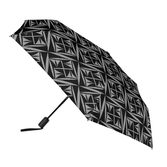 Sacred Winds in Charcoal - Auto Open & Close Umbrella