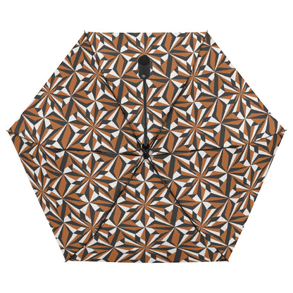 Desert Flowers in Rust - Auto Open & Close Umbrella