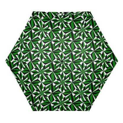 Desert Flowers in Green - Auto Open & Close Umbrella