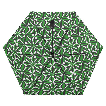 Desert Flowers in Green - Auto Open & Close Umbrella