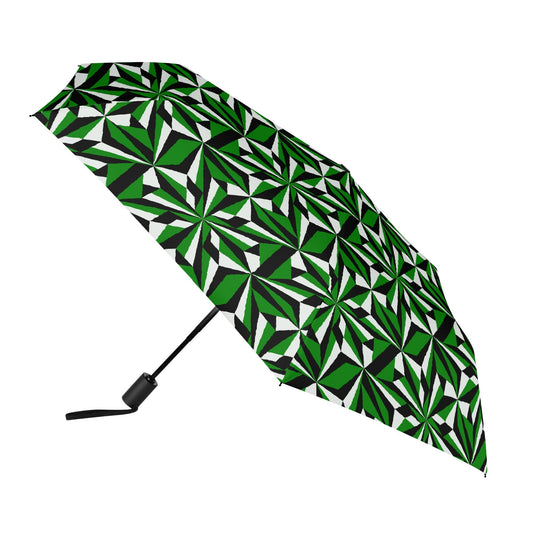 Desert Flowers in Green - Auto Open & Close Umbrella