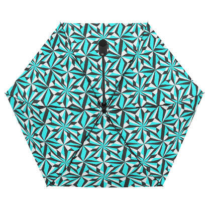 Desert Flowers in Turquoise - Auto Open & Close Umbrella