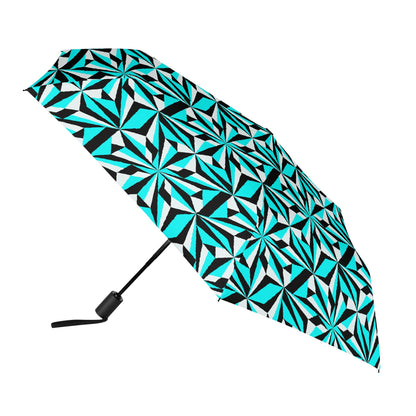 Desert Flowers in Turquoise - Auto Open & Close Umbrella