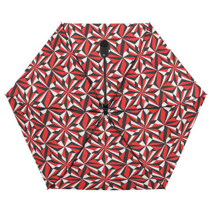 Desert Flowers in Red - Auto Open & Close Umbrella