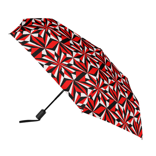 Desert Flowers in Red - Auto Open & Close Umbrella