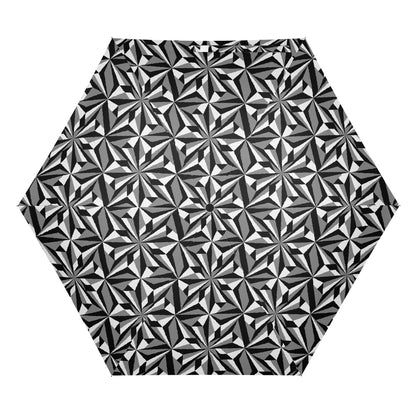 Desert Flowers in Gray - Auto Open & Close Umbrella