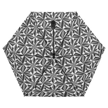 Desert Flowers in Gray - Auto Open & Close Umbrella