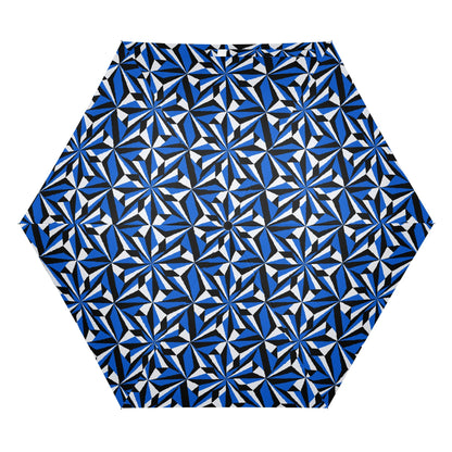 Desert Flowers in Blue - Auto Open & Close Umbrella