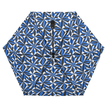 Desert Flowers in Blue - Auto Open & Close Umbrella