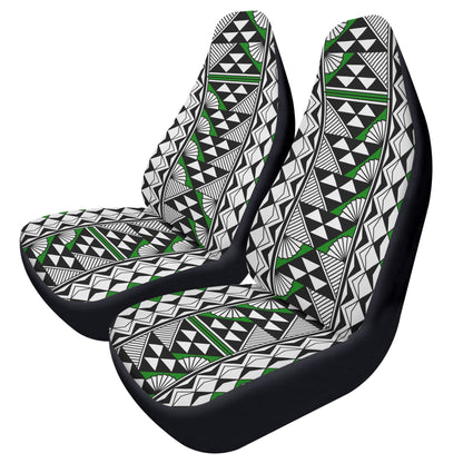 Sun and Rain in Green Auto Seat Covers