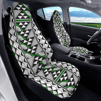 Sun and Rain in Green Auto Seat Covers