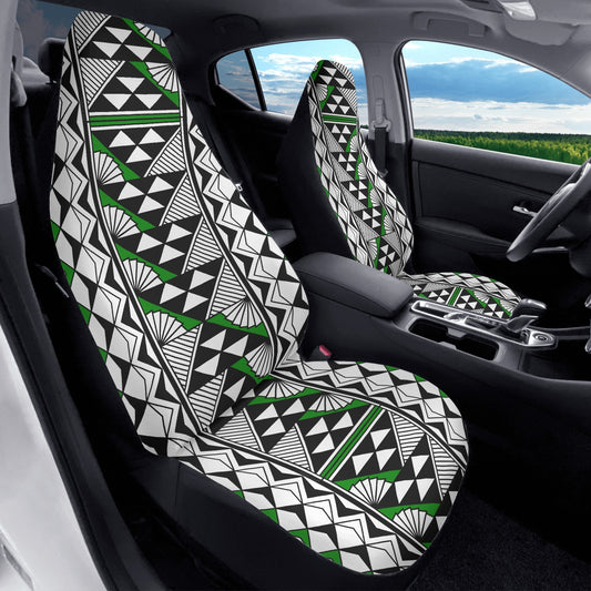 Sun and Rain in Green Auto Seat Covers