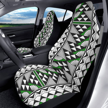 Sun and Rain in Green Auto Seat Covers