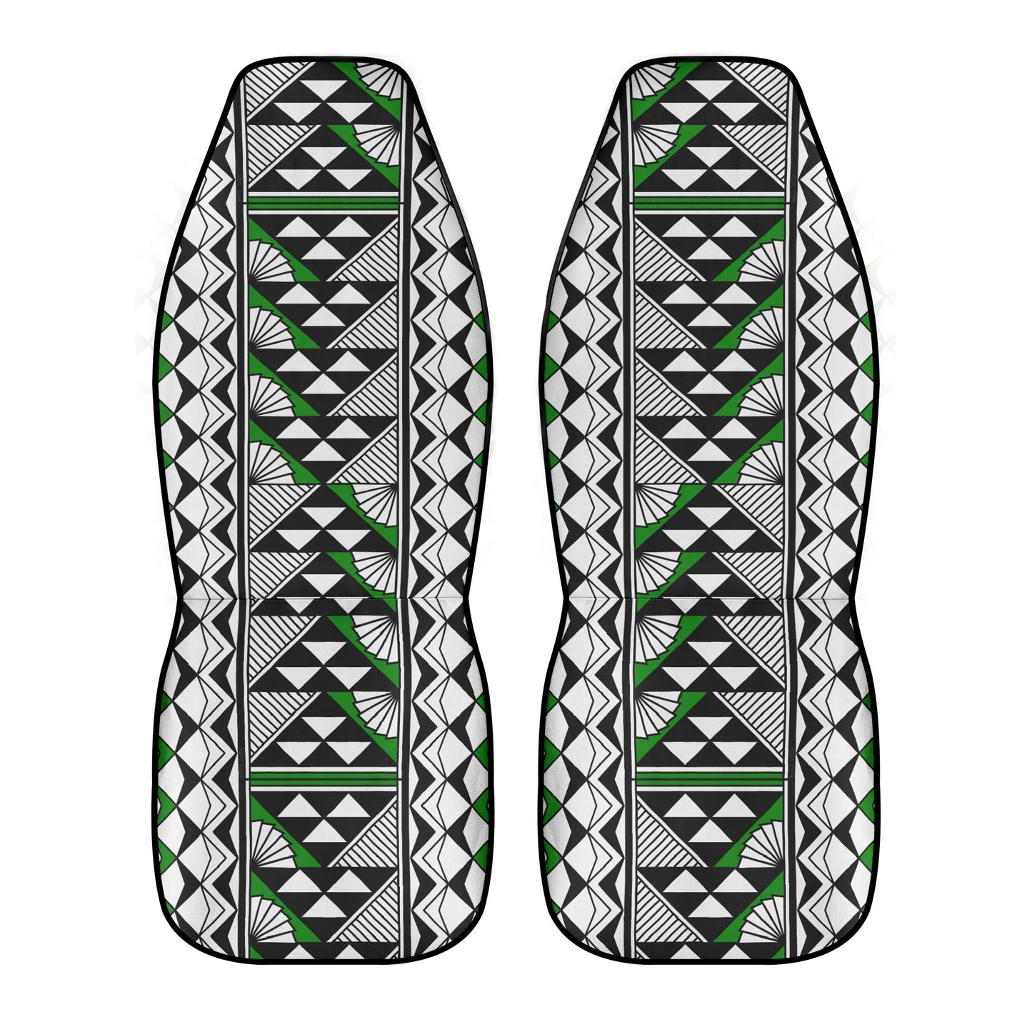 Sun and Rain in Green Auto Seat Covers