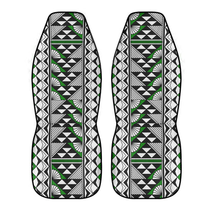 Sun and Rain in Green Auto Seat Covers