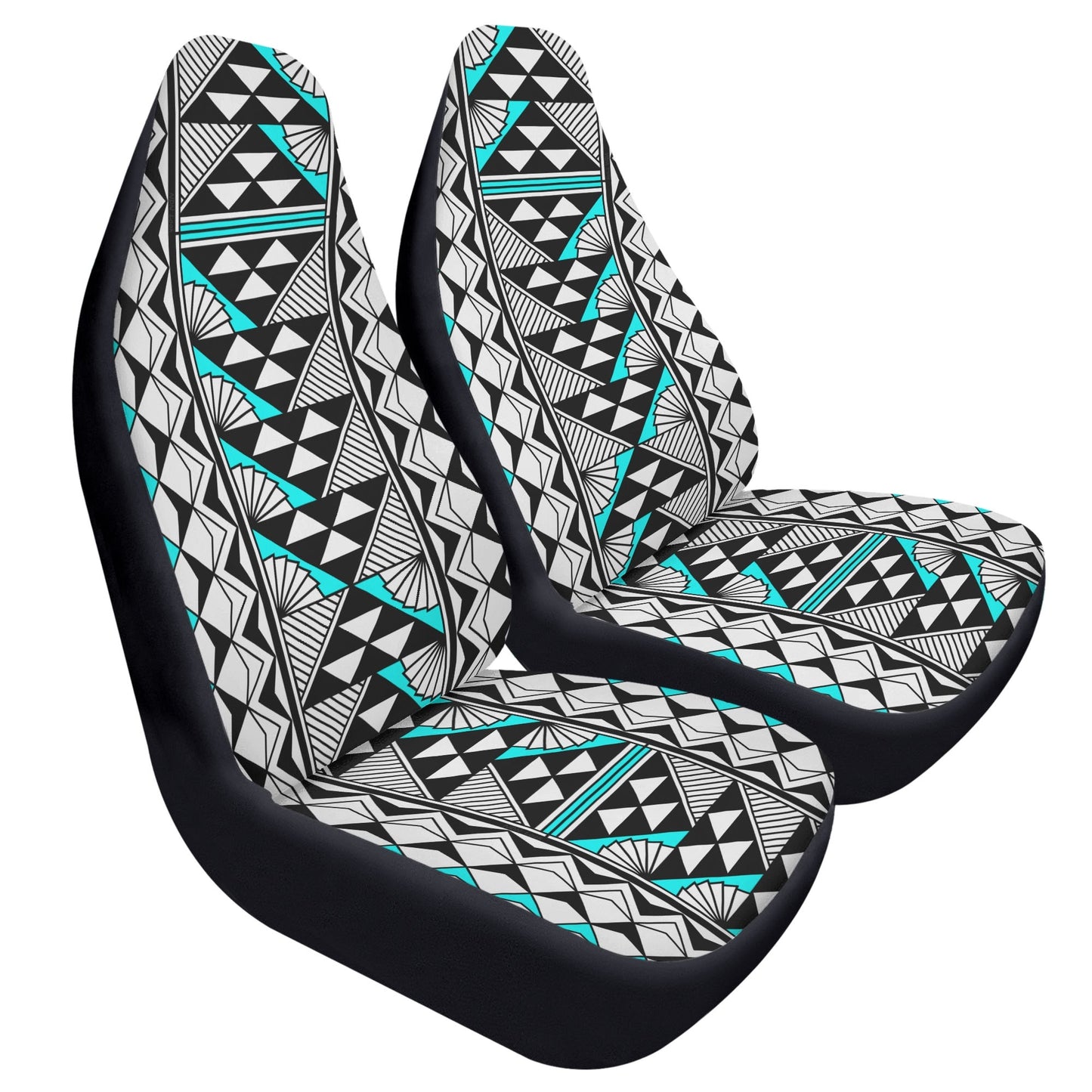 Sun and Rain in Turquoise Auto Seat Covers