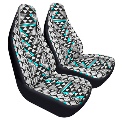 Sun and Rain in Turquoise Auto Seat Covers