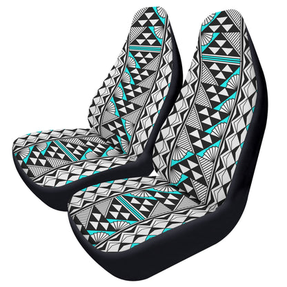 Sun and Rain in Turquoise Auto Seat Covers
