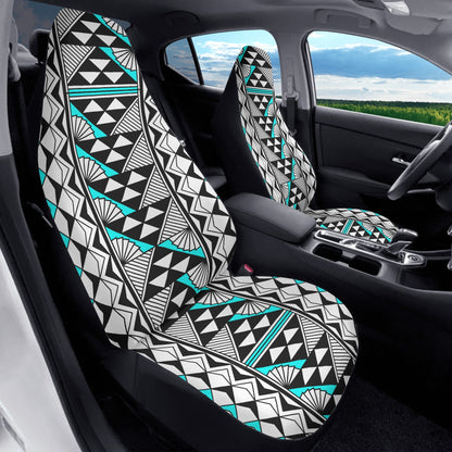 Sun and Rain in Turquoise Auto Seat Covers