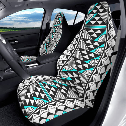 Sun and Rain in Turquoise Auto Seat Covers