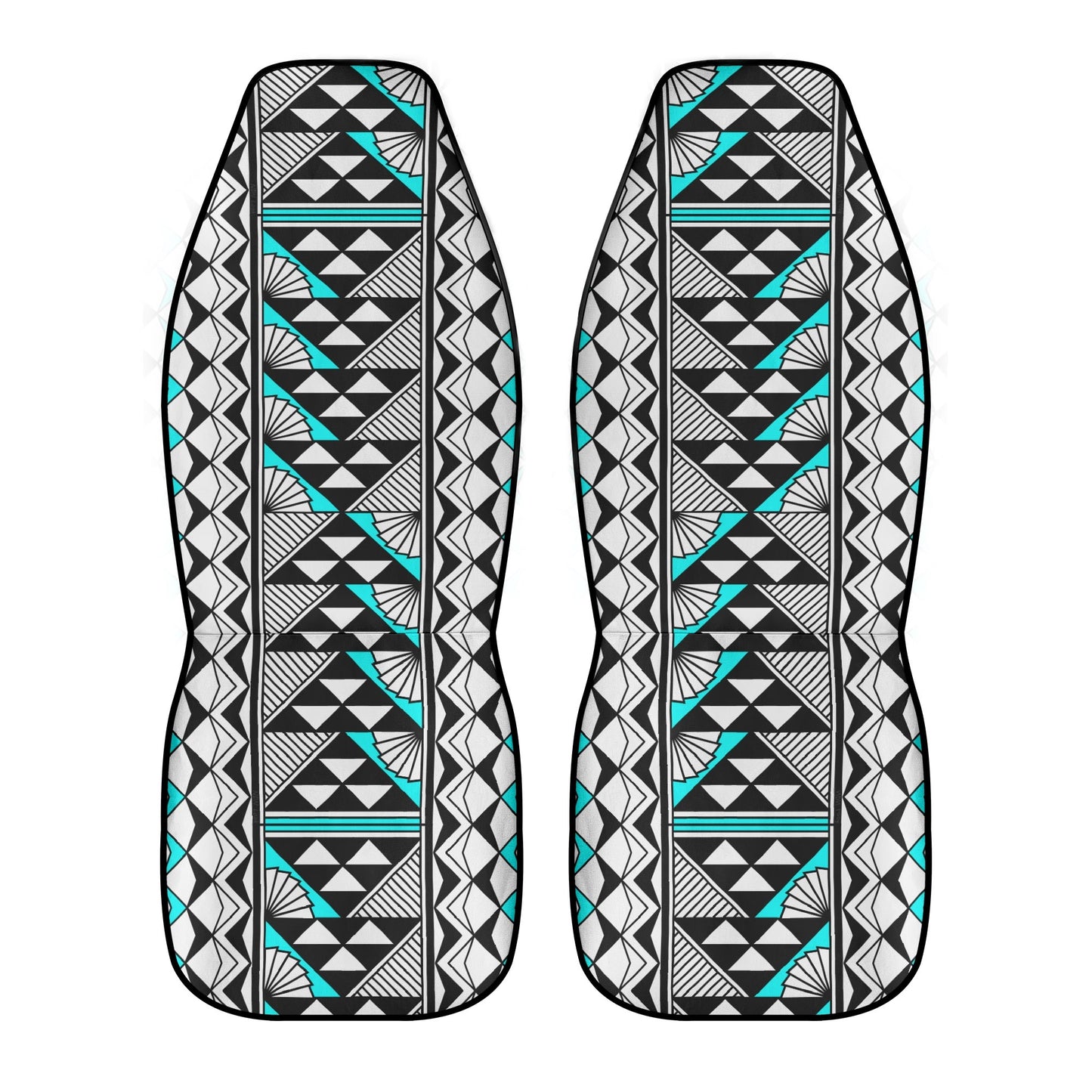 Sun and Rain in Turquoise Auto Seat Covers