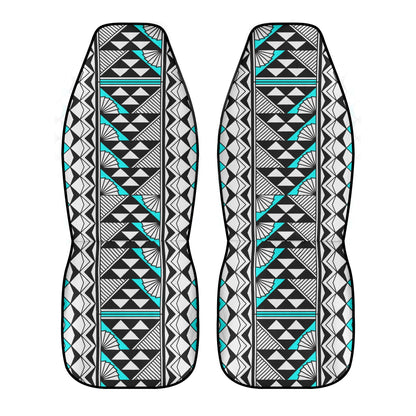 Sun and Rain in Turquoise Auto Seat Covers