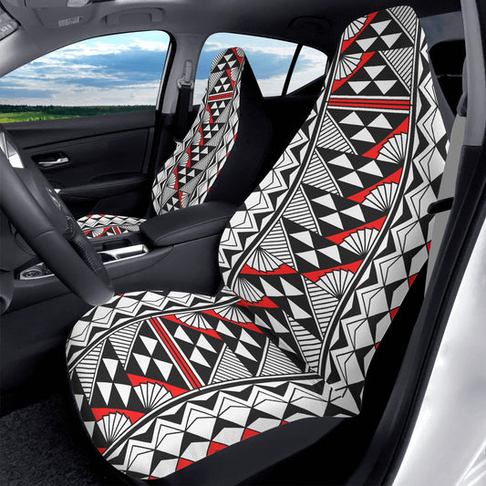Sun and Rain in Red Auto Seat Covers