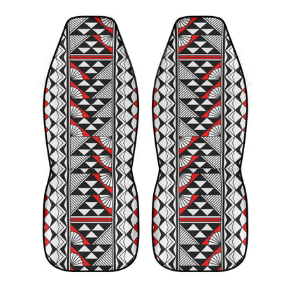 Sun and Rain in Red Auto Seat Covers