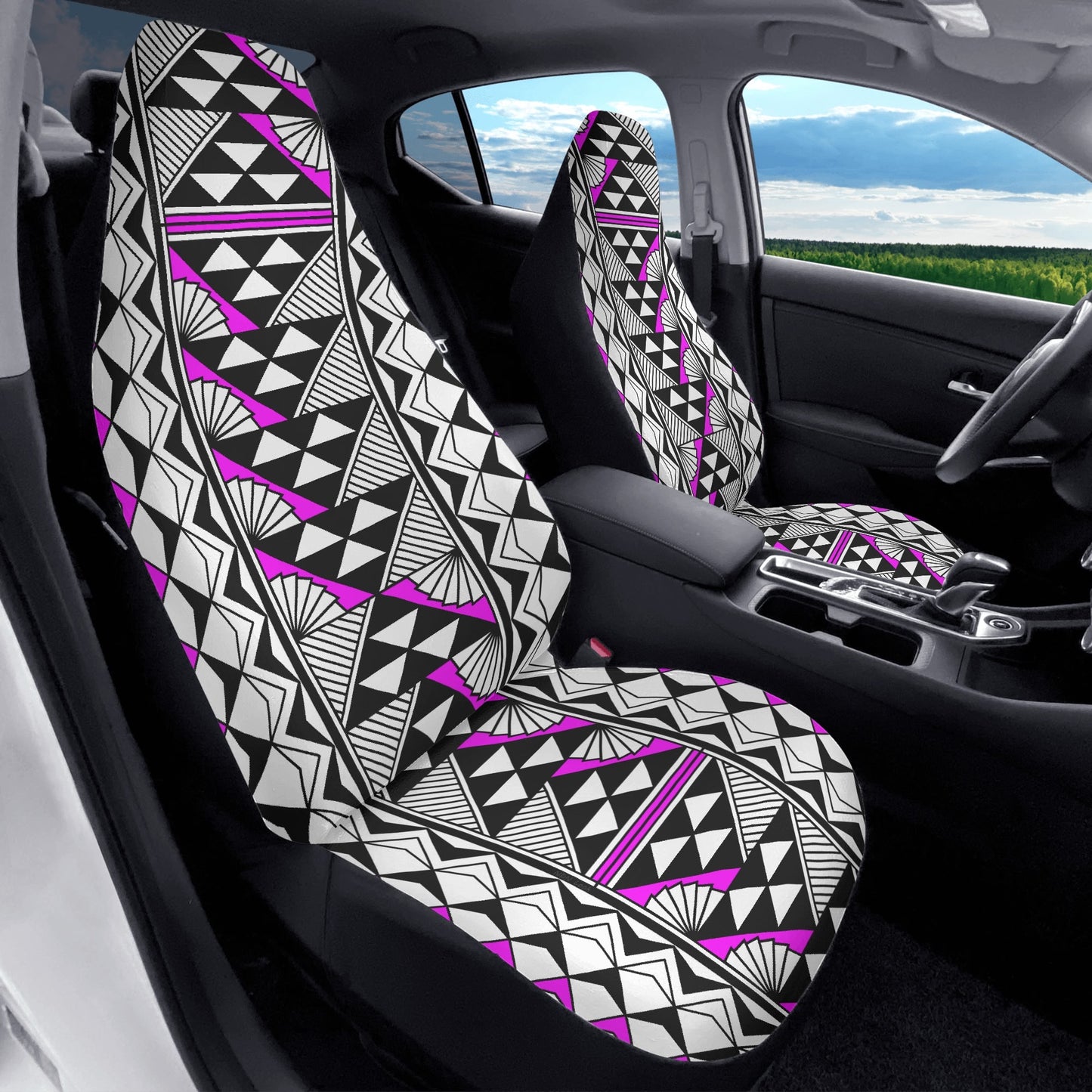 Sun and Rain in Pink Auto Seat Covers