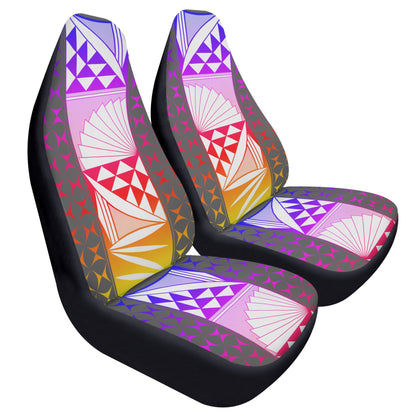 Rainbow Sunrise on Gray Auto Seat Covers