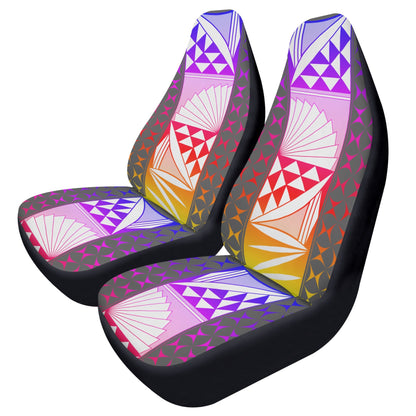 Rainbow Sunrise on Gray Auto Seat Covers