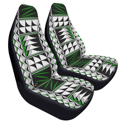Feather Blessings in Green Auto Seat Covers
