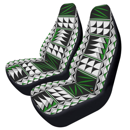 Feather Blessings in Green Auto Seat Covers