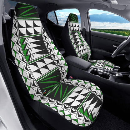 Feather Blessings in Green Auto Seat Covers