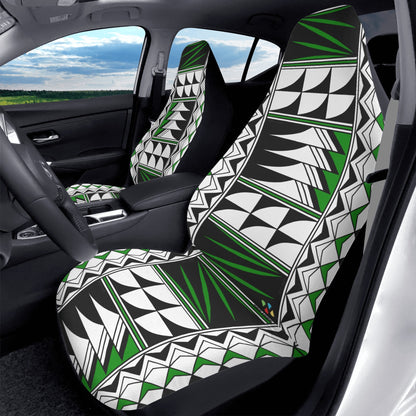 Feather Blessings in Green Auto Seat Covers