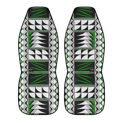 Feather Blessings in Green Auto Seat Covers