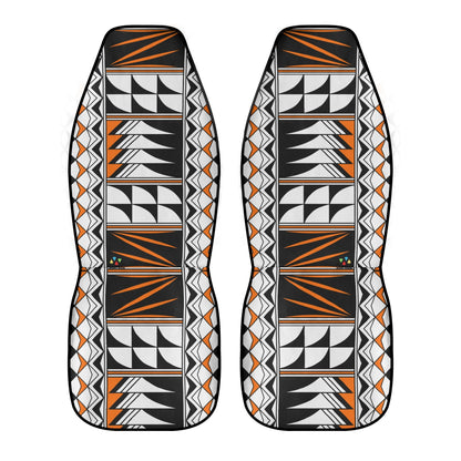 Feather Blessings in Orange Auto Seat Covers