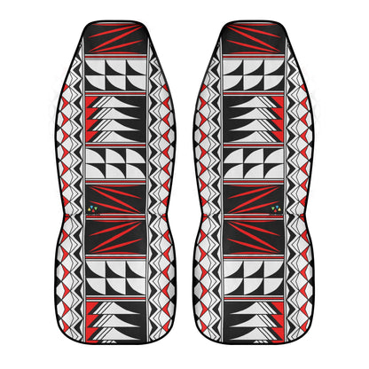 Feather Blessings in Red Auto Seat Covers