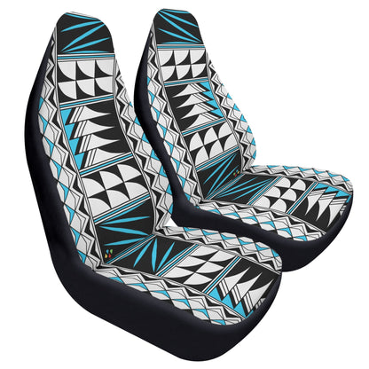 Feather Blessings in Turquoise Auto Seat Covers