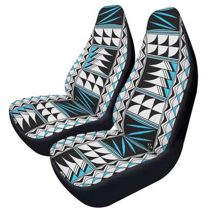Feather Blessings in Turquoise Auto Seat Covers