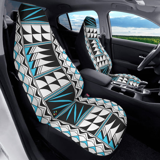 Feather Blessings in Turquoise Auto Seat Covers