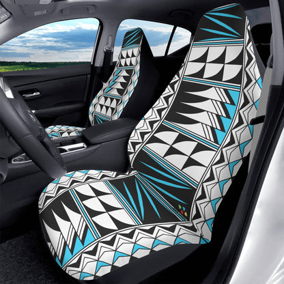 Feather Blessings in Turquoise Auto Seat Covers