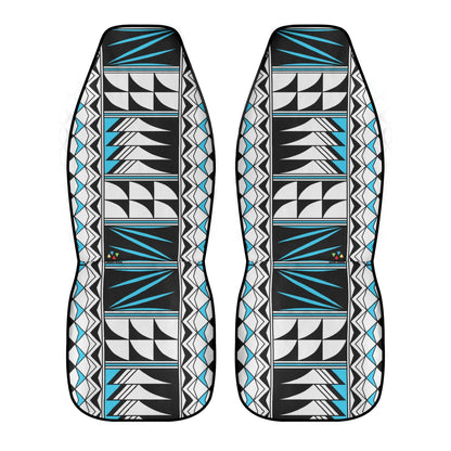 Feather Blessings in Turquoise Auto Seat Covers