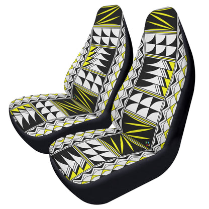 Feather Blessings in Yellow Auto Seat Covers