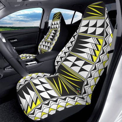 Feather Blessings in Yellow Auto Seat Covers