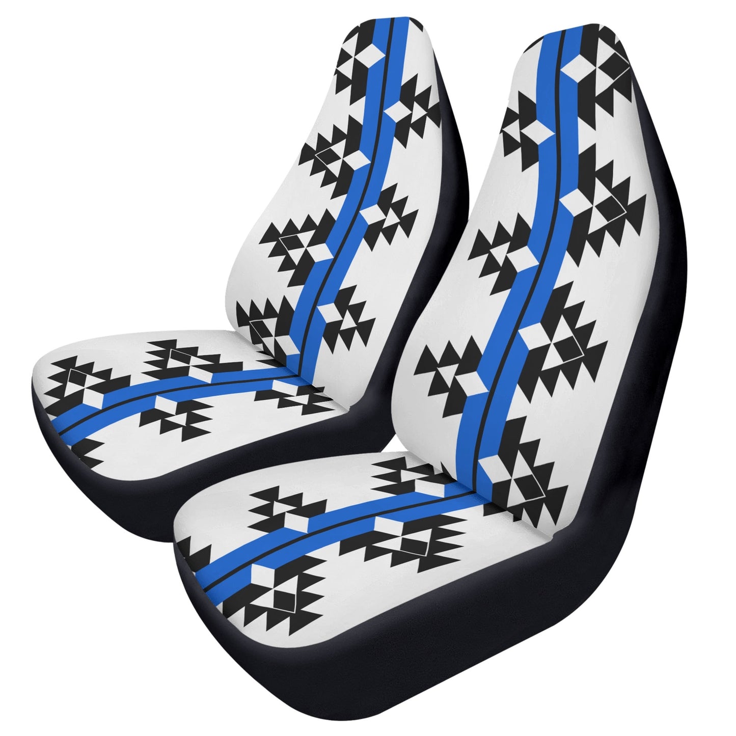Native Woven Stories in Blue Auto Seat Covers