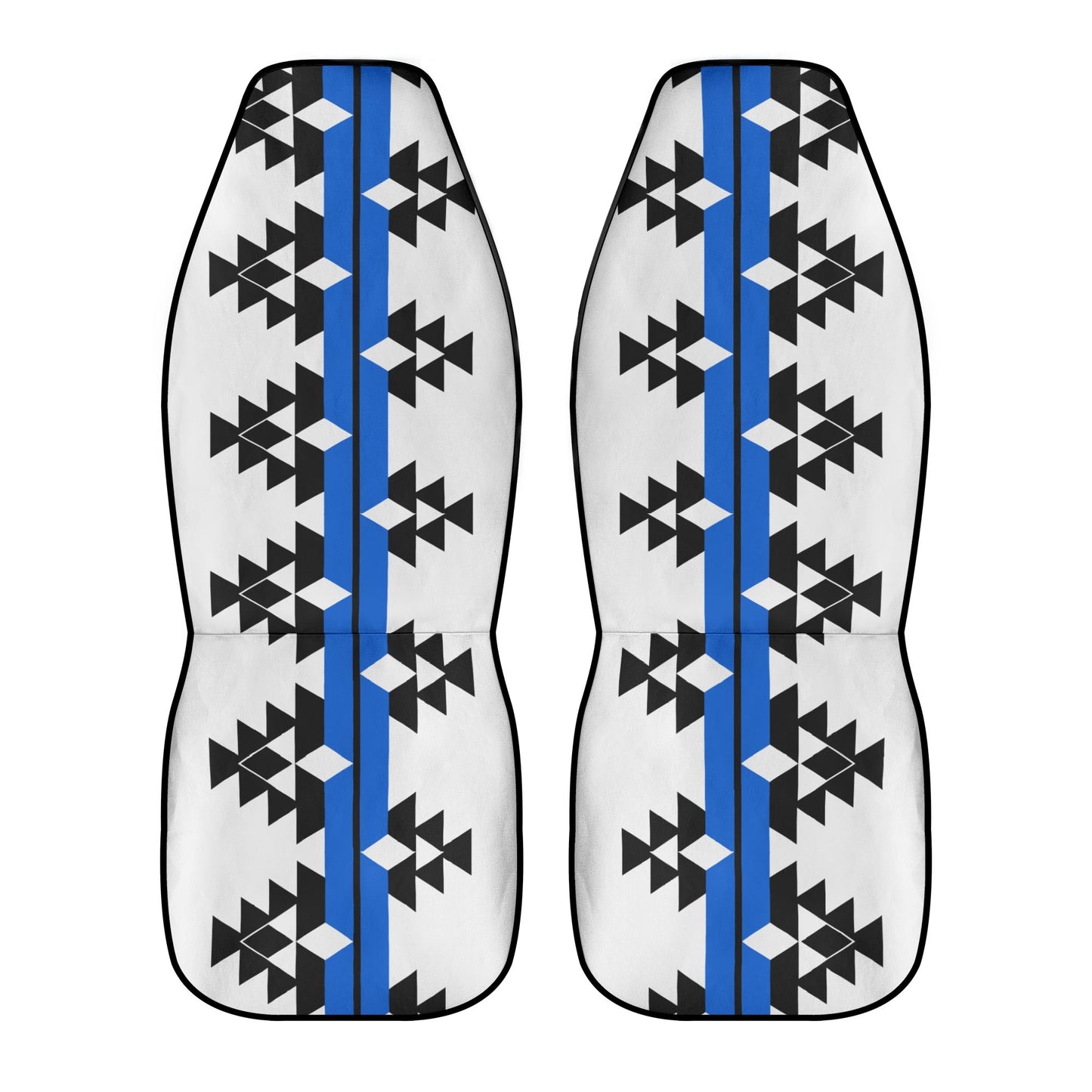 Native Woven Stories in Blue Auto Seat Covers