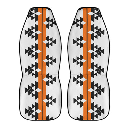 Native Stories in Orange Auto Seat Covers