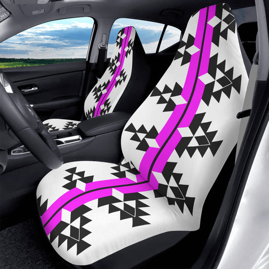 Native Woven Stories in Pink Auto Seat Covers