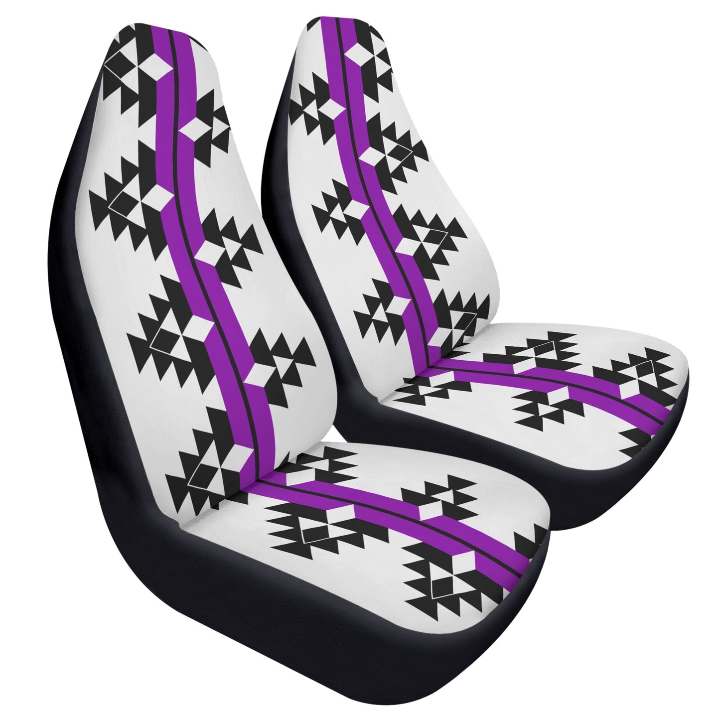 Native Woven Stories in Purple Auto Seat Covers